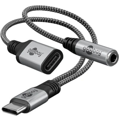 Afbeelding van USB C naar 3.5 mm jack Goobay 0.15 meter (Extra poort)