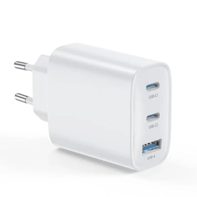 Afbeelding van USB C oplader, 40 W, 3 poorten, USBC stekker, snel opladen, voor iPhone 16 15 14 13 12 11 Pro Max XR XS 8 7, iPad, Samsung, Tablet