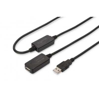 Afbeelding van Digitus USB 2.0 Repeater kabel 20 m A Zwart