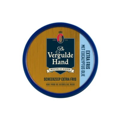 Afbeelding van 3x Vergulde Hand Scheerzeeptablet Extra Fris 75 gr