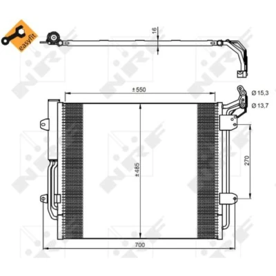 Afbeelding van Condensor, airconditioning NRF 350054