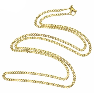 Afbeelding van Fako Bijoux® Schakelketting Staal RVS Gourmette Cuban Link 3.0mm 55cm Goudkleurig