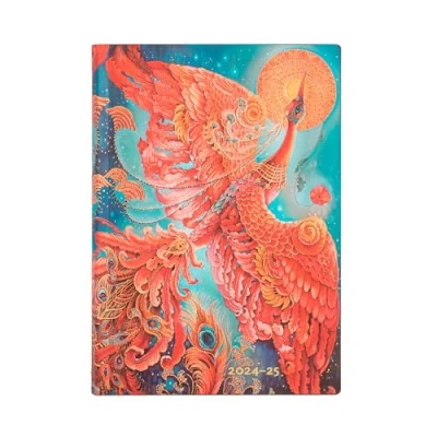 Afbeelding van Paperblanks 18 Month Softcover Flexi Planners, Firebird, Midi, Horizontal, Elastic Band Closure