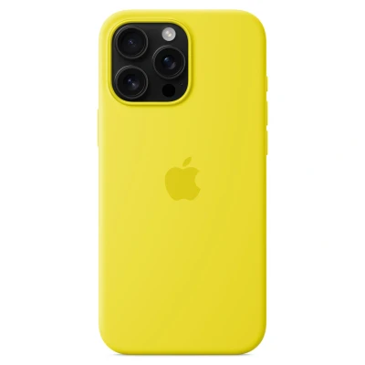Afbeelding van Origineel Apple iPhone 16 Pro Max MagSafe Hoesje Siliconen en TPU (zacht) Softcase/Backcover Geel Telefoonhoesje