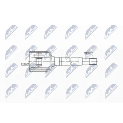 Afbeelding van NTY NPW NS 033 Homokineet Vooras rechts, Versnellingsbak zijde NISSAN: Qashqai / Qashqai+2 I, X Trail