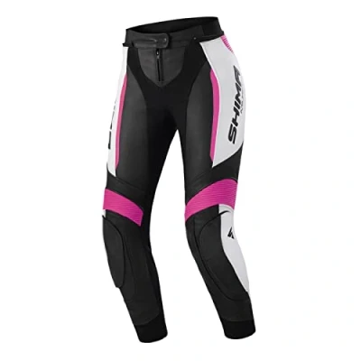 Afbeelding van SHIMA Miura 2.0 Motorbroek Leder, dames, sportbroek met heup en kniebeschermers, geperforeerd leer, elastische panelen, voor 2 delig pak (38, roze)