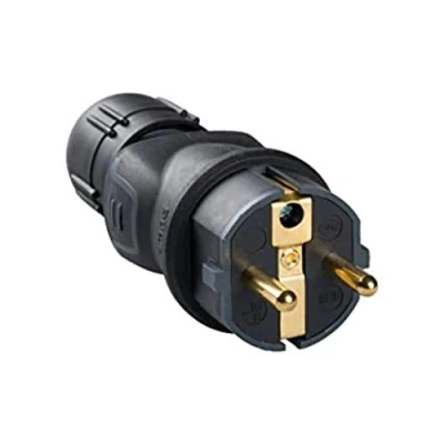 Afbeelding van Legrand 050340 professionele stekker 2P+T met bescherming tegen weersinvloeden van zwart rubber, 16 A 230 V