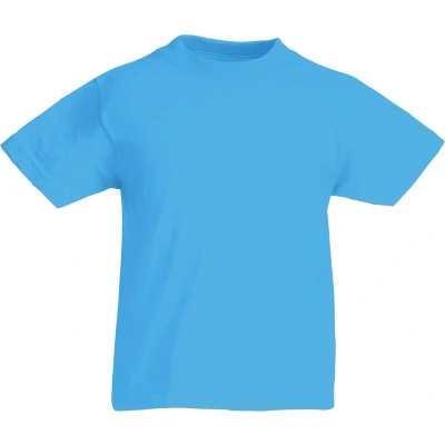 Afbeelding van Fruit of the Loom T shirt Kinderen maat 140 (9 11) 100% Katoen 5 stuks (Azure Blauw)