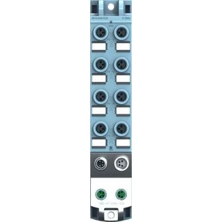 Afbeelding van Siemens simatic et200al digitale in uitgangsmodule 4diq 4dq 4x 24v dc 0 5a 8x m8 ip67 6es7143 5bf00 0ba0