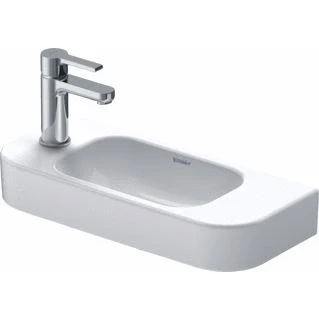Afbeelding van Duravit HappyD 2 fontein met overloop kraangat links 50x22cm wit
