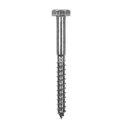 Afbeelding van Offgridtec Zeskant roestvrijstalen houtschroeven M8 DIN571 lengte 100 mm 25 stuks