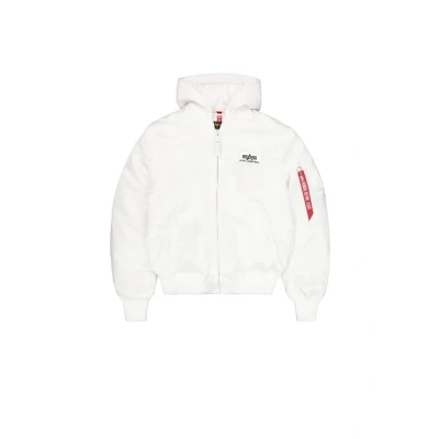 Afbeelding van Alpha Industries MA1 ZH BACK Print Bomberjacks, Maat: XS, White/black