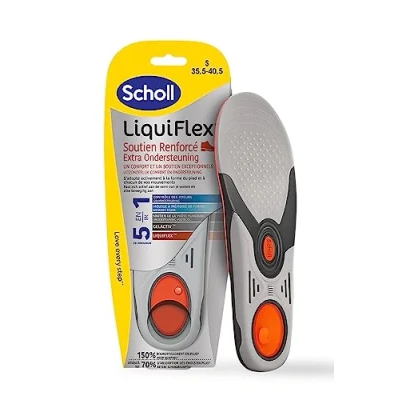 Afbeelding van Scholl LiquiFlex inlegzolen, versterkt, voor dames, maat 35,5 40,5, traagschuim en voetboog, 1 paar