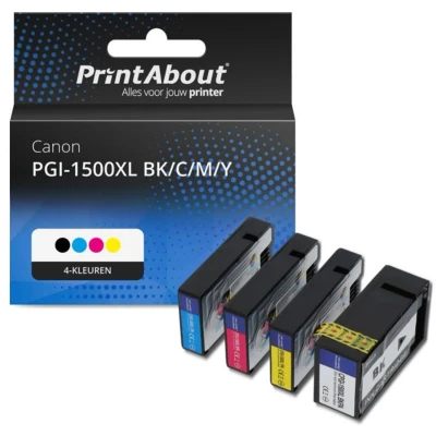 Afbeelding van Huismerk Canon PGI 1500XL BK/C/M/Y Inktcartridge 4 kleuren Voordeelbundel Hoge capaciteit
