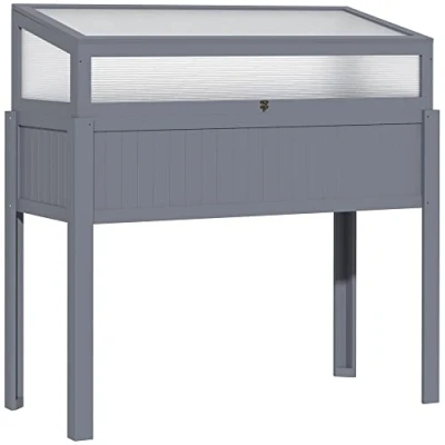 Afbeelding van Outsunny Verhoogd bed met dakraam 845 655