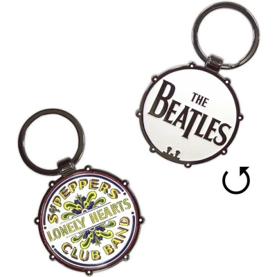 Afbeelding van The Beatles Drop T/Sgt Pepper Drum Double Sided Sleutelhanger