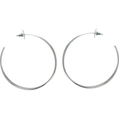 Afbeelding van Behave Grote oorringen zilver kleur