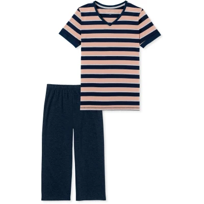 Afbeelding van Schiesser SET Pyjama, Dames, Maat: 38, Blau, pfirsich
