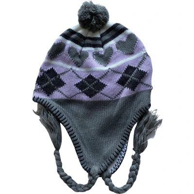Afbeelding van Hoogwaardige Kwaliteit Noorse Muts / Beanie Met Oorflappen One Size Unisex Grijs Roze