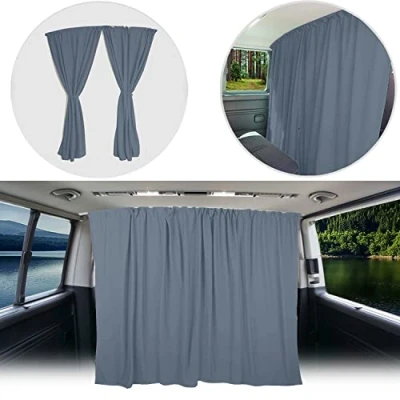 Afbeelding van Bremer Sitzbezüge Zonwering, afscheiding, bestuurderscabine, gordijn, compatibel met VW T3 T4 Multivan Transporter Caravelle, camper en campingaccessoire, grijs