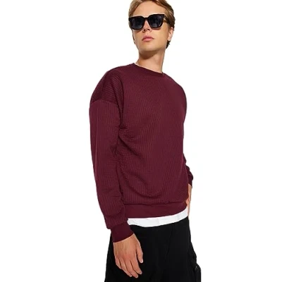 Afbeelding van Trendyol Heren Plain Regular Sweater, Bourgondië, S, Bourgondy, S