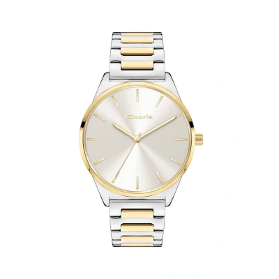 Afbeelding van Tamaris Analoog kwartshorloge voor dames, met roestvrijstalen armband TT 0158 MQ, Tweekleurig.