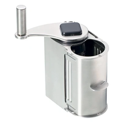 Afbeelding van KitchenCraft World of Flavours roterende Parmezaanse kaasrasp in geschenkdoos, roestvrij staal, 10,5 x 5 15 cm