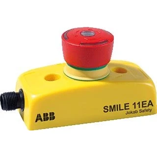 Afbeelding van Abb jokab noodstop met 5 polige m12 connector cat 4 pl e acc to en iso 13849 1 led informatie knop ip65 behuizing ip 67 2tla030051r0000