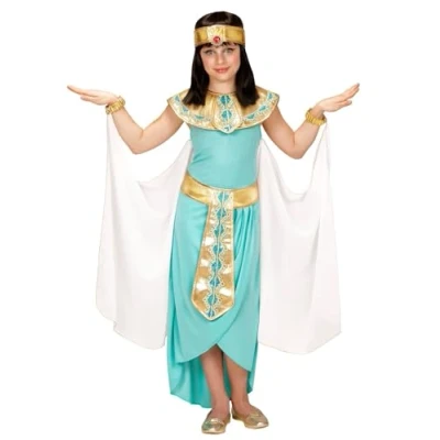 Afbeelding van Widmann Egypte Kostuum Elegante Egyptische Elzira Meisje Blauw Maat 164 Carnavalskleding Verkleedkleding