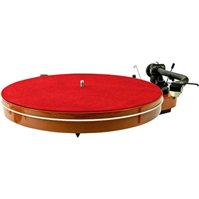 Afbeelding van leren mat voor platenspeler analogis six rood