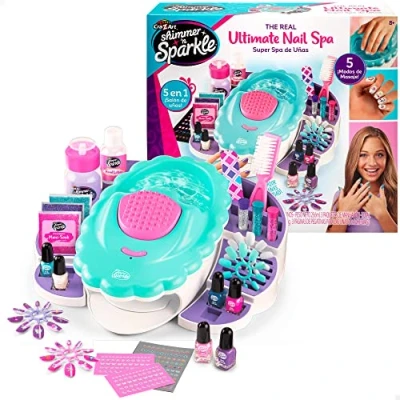 Afbeelding van SHIMMER &#039;N SPARKLE nagelstudio voor meisjes, manicureset 6 nagellak, nageldroger, spa + 8 jaar