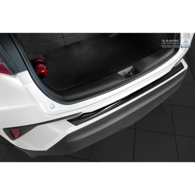 Afbeelding van Avisa Zwart RVS Achterbumperprotector passend voor Toyota C HR 2016 &#039;Ribs&#039;