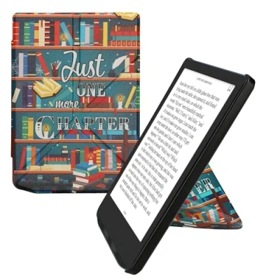 Afbeelding van kwmobile E reader hoesje geschikt voor Pocketbook Verse / Pro Color Vivlio Light HD hoes Ereader flip case met standaard cover van kunstleer In meerkleurig