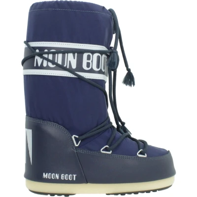 Afbeelding van Moon Boot ICON Unisex Veterlaarzen voor kinderen, Maat: 27 30, Blue Imitatieleer/ textiel