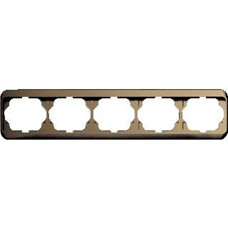 Afbeelding van Abb busch jaeger alpha nea 5 voudig afdekraam horizontaal 81x365x11mm ip20 brons 2cka001754a1744
