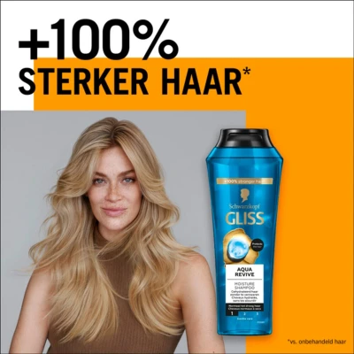 Afbeelding van 6x Gliss Aqua Revive Shampoo 250 ml