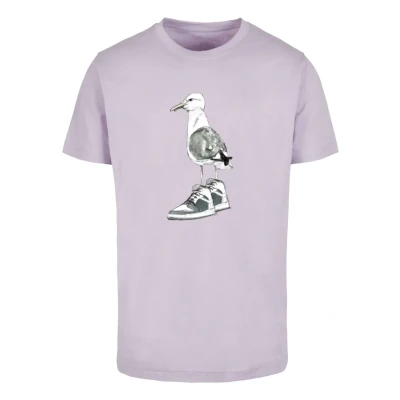 Afbeelding van Mister TEE Seagull Sneakers Tshirt print, Heren, Maat: Large, Lilac