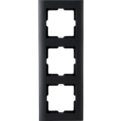 Afbeelding van Kopp Athenis 3 voudig afdekframe, zwart, mat oppervlak, 402750062
