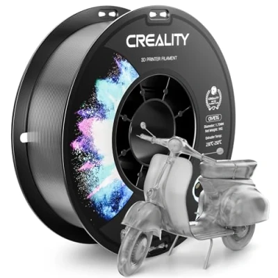 Afbeelding van CREALITY PETG filament 1,75 mm 3D printerfilament, 1 kg netjes opgerolde spoel, maatnauwkeurigheid ±0,03 mm, supersterk, geschikt voor de meeste FDM printers, transparant