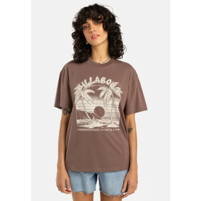 Afbeelding van Billabong Tshirt print, Dames, Maat: Small, Brown