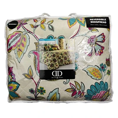 Afbeelding van Dreams &#039;n&#039; Drapes Beddengoedset met kussenslopen, textiel, blauwgroen, sprei (229 x 195 cm)