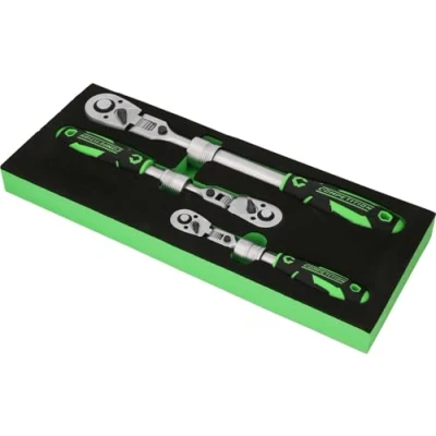 Afbeelding van KS Tools 512.0103 COMPETITION Teleskop Ratschen Satz,3 tlg Dopsleutelset