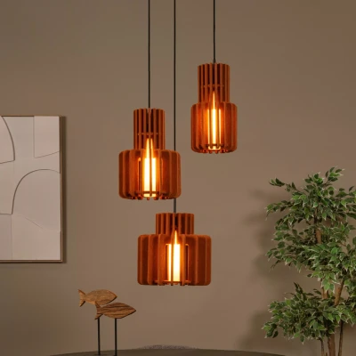 Afbeelding van Lucide ROLLO Hanglamp 3xE27 Terracotta