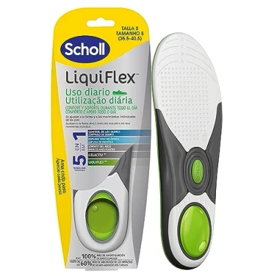 Afbeelding van Scholl LiquiFlex inlegzolen, dagelijkse ondersteuning, damesschoenen, maat 35,5 40,5, met vormgeheugen en ondersteuning van de voetboog, 1 paar