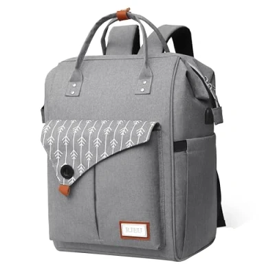 Afbeelding van Laptop Rugzak 15.6 Inch Stijlvolle Computer College School Tassen met USB poort Waterafstotend Casual Dagrugzak Laptoptas