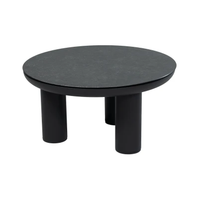 Afbeelding van Normin Loungetafel Capri 60øcm Matt Black