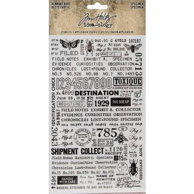 Afbeelding van Tim Holtz Idea ology Specimen Remnant Rubs (TH94047)