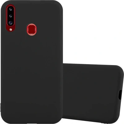 Afbeelding van Cadorabo Hoesje geschikt voor Samsung Galaxy A20s in CANDY ZWART Beschermhoes gemaakt van flexibel TPU silicone Case Cover