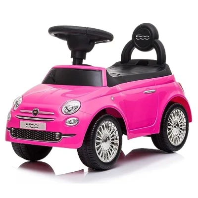 Afbeelding van Fiat 500 Kindervoertuig vanaf de leeftijd van 12 maanden, loopauto, ride on, babyauto, loopstoeltje met claxon en motorgeluiden (Rood)