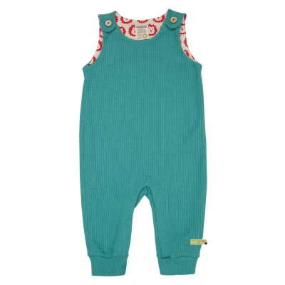 Afbeelding van loud + proud Uniseks babywafel, GOTS gecertificeerd, Made in Germany romper, Oregano, 62/68